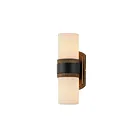 Maxim Lighting Ruffles 32651SWBKAB Noir/Laiton antique 80W Lanterne murale d'extérieur