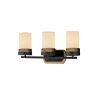 Maxim Lighting Ruffles 32652SWBKAB 3-lumières 40W Noir/Laiton antique Vanité