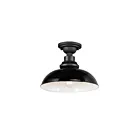Maxim Lighting 35110GBBK Granville 1-lumière 60W Noir brillant/Noir Plafonnier encastré