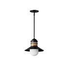Maxim Lighting 35121SWBKAB Admiralty 1-Lumière 60W Noir/Laiton antique Suspendu