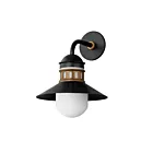 Maxim Lighting Admiralty 35124SWBKAB Noir/Laiton antique 60W Lanterne murale d'extérieur