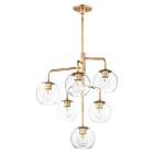 Maxim Lighting 38416CLNAB Branch 6-Lumières 360W Laiton vieilli naturel Incandescence Lustre