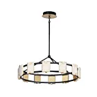 Maxim Lighting 39536CYBKGL Radiant 12-Lumières 72W Noir/Feuilles d'or LED Lustre