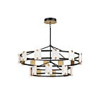 Maxim Lighting 39538CYBKGL Radiant 20-Lumières 76W Noir/Feuilles d'or LED Lustre