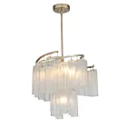 Maxim Lighting 39575WFLGS Victoria 7-Lumières 420W Argent doré Suspendu