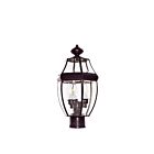 Maxim Lighting South Park 6097CLBU 3-Lumières 120W Bruni Lanterne de poteau extérieure