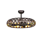 Maxim Lighting 61010BZGTGLD Weave 1-Lumière 43W Bronze dourado/dourado Lustre avec ventilateur