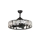 Maxim Lighting 61018BK Odeon 8-Lumières 4W Preto Lustre avec ventilateur