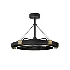 Maxim Lighting 61019BCBKGLD Jewel 1-Lumière 30W Preto/dourado Lustre avec ventilateur