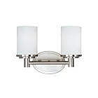 Maxim Lighting Cylinder 9052SWSN 2-lumières 60W Nickel satiné Vanité