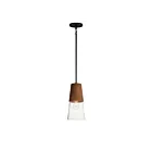 Maxim Lighting 91620CLWNBK Carpenter 1-Lumière 60W Noyer/Noir Suspendu