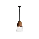 Maxim Lighting 91622CLWNBK Carpenter 1-Lumière 60W Noyer/Noir Suspendu