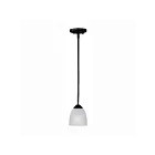 Maxim Lighting 92061FTBK Stefan 1-Lumière 60W Noir Suspendu