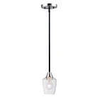 Maxim Lighting 96120CLBKSN Goblet 1-Lumière 60W Noir/nickel satiné Suspendu