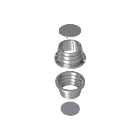 Nova Pole P28-CO-PL-A00-01 Couvercle de boîte de jonction, petit, plastique 