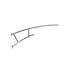 Nova Pole S15-40-25NT-001 Newport Bras Newport de 2,5 m