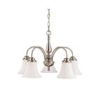 Chandelier Nuvo Lighting 60-1822 5-Lumières Série Dupont Nickel Brossé