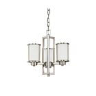 Chandelier Nuvo Lighting 60-2851 3-Lumières Série Odeon Nickel Brossé
