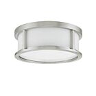 Plafonnier Nuvo Lighting 60-2859 2-Lumières Série Odeon Nickel Brossé