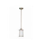 Mini Suspendu Nuvo Lighting 60-2866 1-Lumière Série Odeon Nickel Brossé