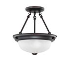 Plafonnier Nuvo Lighting 60-3148 2-Lumières Bois d'Acajou