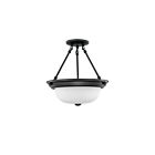 Plafonnier Nuvo Lighting 60-3149 2-Lumières Bois d'Acajou