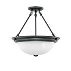 Plafonnier Nuvo Lighting 60-3151 3-Lumières Bois d'Acajou