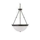 Luminaire Suspendu Nuvo Lighting 60-3153 3-Lumières Bois d'Acajou