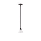 Mini Suspendu Nuvo Lighting 60-3172 1-Lumière Série Empire Bois d'Acajou