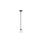 Mini Suspendu Nuvo Lighting 60-3172 1-Lumière Série Empire Bois d'Acajou