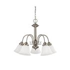 Chandelier Nuvo Lighting 60-3240 5-Lumières Série Ballerina Nickel Brossé