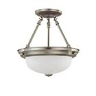 Plafonnier Nuvo Lighting 60-3244 2-Lumières Nickel Brossé
