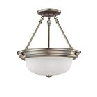 Plafonnier Nuvo Lighting 60-3245 2-Lumières Nickel Brossé