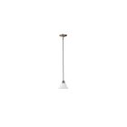 Mini Suspendu Nuvo Lighting 60-3257 1-Lumière Série Empire Nickel Brossé