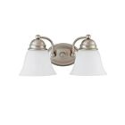 Vanité Nuvo 60-3265 2-Lumières Empire Nickel Brossé