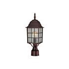 Lanterne poteau d'extérieur Nuvo Lighting 60-3483 Adams 1-Lumière 100W Bronze rustique