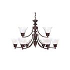 Chandelier Nuvo Lighting 60-362 9-Lumières Série Empire Bronze Antique