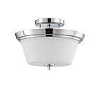 Plafonnier Nuvo Lighting 60-4087 2-Lumières Série Bento Chrome Poli