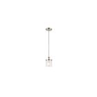 Mini Suspendu Nuvo Lighting 60-4648 1-Lumière Série Decker Nickel Brossé