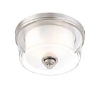 Plafonnier Nuvo Lighting 60-4651 2-Lumières Série Decker Nickel Brossé