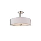 Plafonnier Nuvo Lighting 60-4758 3-Lumières Série Gemini Nickel Brossé