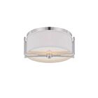 Plafonnier Nuvo Lighting 60-4761 2-Lumières Série Gemini Nickel Brossé