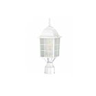 Lampe sur poteau extrieur Nuvo Lighting 60-4907 1-Lumière Série Adams Blanc
