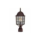 Lampe sur poteau extrieur Nuvo Lighting 60-4908 1-Lumière Série Adams Rustic Bronze