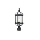 Lampe sur poteau extrieur Nuvo Lighting 60-4976 1-Lumière Série Boxwood Textured Black