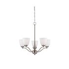 Chandelier Nuvo Lighting 60-5035 5-Lumières Série Patton Nickel Brossé