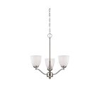 Chandelier Nuvo Lighting 60-5036 3-Lumières Série Patton Nickel Brossé