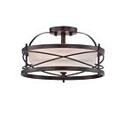 Plafonnier Nuvo Lighting 60-5335 2-Lumières Série Ginger Bronze Antique