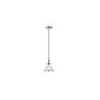 Mini Suspendu Nuvo Lighting 60-5411 1-Lumière Série Vintage Nickel Poli