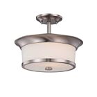 Plafonnier Nuvo Lighting 60-5450 2-Lumières Série Mobili Nickel Brossé
